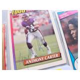 FIVE SIGNED FOOTBALL CARDS