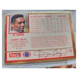 FIVE SIGNED FOOTBALL CARDS