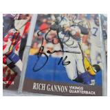 FIVE MN VIKINGS SIGNED FOOTBALL CARDS