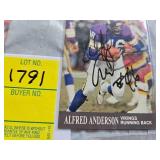 FIVE MN VIKINGS SIGNED FOOTBALL CARDS