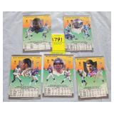 FIVE MN VIKINGS SIGNED FOOTBALL CARDS
