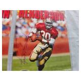 SIX SIGNED FOOTBALL CARDS