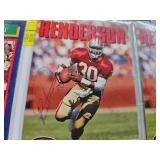 SIX SIGNED FOOTBALL CARDS