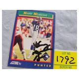 SIX SIGNED FOOTBALL CARDS