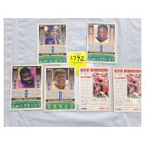 SIX SIGNED FOOTBALL CARDS