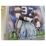 FIVE ASSORTED BRANDS SIGNED FOOTBALL CARDS