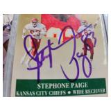 FIVE ASSORTED BRANDS SIGNED FOOTBALL CARDS
