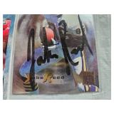 FIVE SIGNED FOOTBALL CARDS