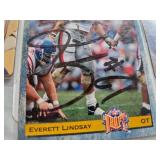 FIVE SIGNED FOOTBALL CARDS