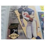 FIVE SIGNED FOOTBALL CARDS