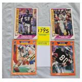 FOUR SIGNED FOOTBALL CARDS