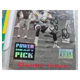 SIX ASSORTED TEAM PLAYER SIGNED FOOTBALL CARDS
