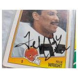 SIX ASSORTED TEAM PLAYER SIGNED FOOTBALL CARDS