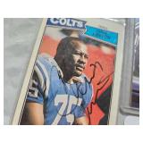 SIX ASSORTED TEAM PLAYER SIGNED FOOTBALL CARDS