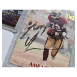 SIX ASSORTED TEAM PLAYER SIGNED FOOTBALL CARDS