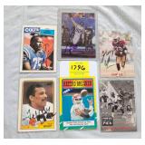 SIX ASSORTED TEAM PLAYER SIGNED FOOTBALL CARDS