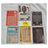 SIX ASSORTED TEAM PLAYER SIGNED FOOTBALL CARDS