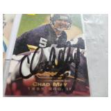 FIVE SIGNED FOOTBALL CARDS - 1 ROOKIE