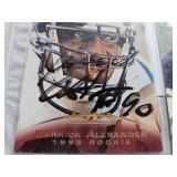 FIVE SIGNED FOOTBALL CARDS - 1 ROOKIE