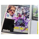 FIVE SIGNED FOOTBALL CARDS - 1 ROOKIE