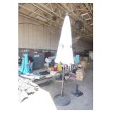 Patio Umbrella with Stand (White Candock)