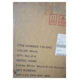 Lucas White Wood Grain Accent Chair (4ct) NEW