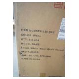 Lucas White Wood Grain Accent Chair (4ct) NEW