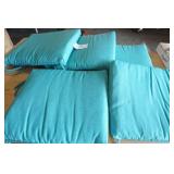 teal seat cushions (6ct)