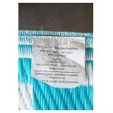 Outdoor Rug (teal/white)