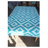 Outdoor Rug (teal/white)