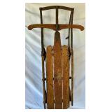 Vintage Flexible Flyer Wood and Metal Rail Sled
