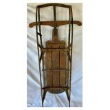 Vintage Flexible Flyer Wood and Metal Rail Sled