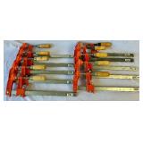 Jorgensen Medium Duty Steel Bar Clamps #3712-HD - set of 10