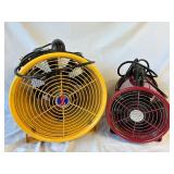 Two Floor Fans - 12" Strongway STFJ-30 and 8" Central Machinery Model STFJ-20N