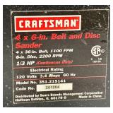 Craftsman 4" x 6" Belt and Disc Sander Model 351-215141