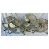 Three 18" High Velocity Floor Fan and One Lakso 20" Floor Fan