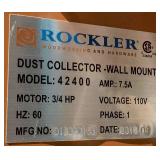 Rockler Model 42400 Wall Mount Dust Collector includes one hose with scoop