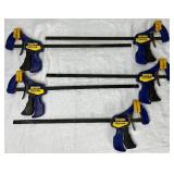 Assortment of Irwin Quick Grip Clamps  -9 Pieces