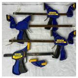 Assortment of Irwin Quick Grip Clamps  -9 Pieces