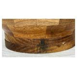 Handmade/Handturned Wooden Urn with Pine Trees