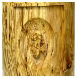 Handmade/Handturned Wooden Urn with Shepherd and Teddy Bear