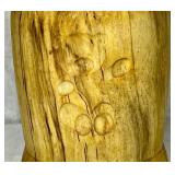 Handmade/Handturned Wooden Urn with Shepherd and Teddy Bear