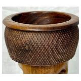 Set of 3 Handmade Turned Wooden Candle Holders