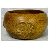 Collection of 3 Handmade/Turned Wooden Rose Bowls
