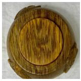 Collection of 3 Handmade/Turned Wooden Rose Bowls