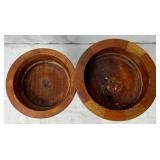 Handmade Turned Wooden Set of 2 Candle Holders