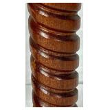 Handmade Turned Wooden Set of 2 Candle Holders