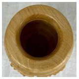 Handmade Turned Wooden Dog Themed Bowl, Covered Bowl and Vase