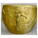 Handmade Turned Wooden Golf Themed Bowls