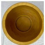 Handmade Turned Wooden Fishing Themed Bowl and Vase